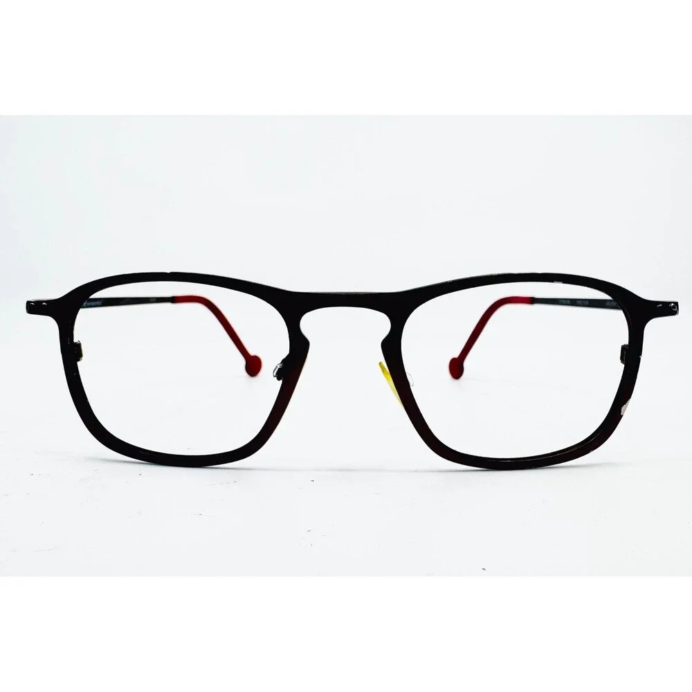 EyeWorks Heath 549 Eyeglasses Mens Brown Titanium Full Rim 48-19-140